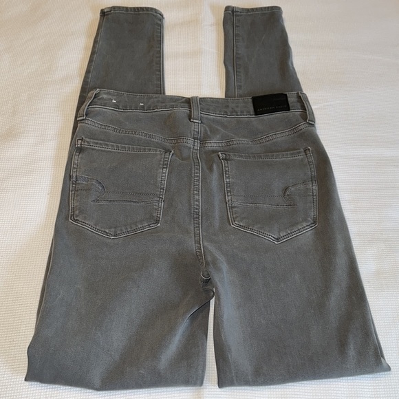 American Eagle 360 Next Level Stretch Super Hi Rise Jegging Size 2 Gray - Picture 11 of 13